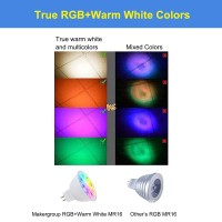 Makergroup Mr16 Color Changing Led Bulbs, Rgb Gu5.3 Bi-Pin Light, Warm White+15 Multicolors And 4-Level Brightness On Remote Control For 12V Low Voltage Landscape Lighting Holiday Lights 4W 3-Pack