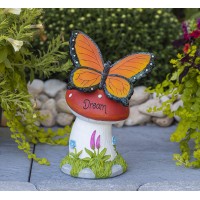 Vp Home Butterfly Dream Mushroom Solar Powered Led Outdoor Decor Garden Light Great Addition For Your Garden, Solar Powered Light Garden Gnome, Christmas Decorations Gifts