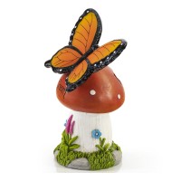 Vp Home Butterfly Dream Mushroom Solar Powered Led Outdoor Decor Garden Light Great Addition For Your Garden, Solar Powered Light Garden Gnome, Christmas Decorations Gifts