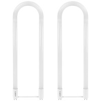 Luxrite U Bend Led Tube Light, T8 T12, 18W (32W Equivalent), 3000K Soft White, 2000 Lumens, Fluorescent Light Tube Replacement, Direct Or Ballast Bypass, Dlc And Etl Listed, G13 Base (2 Pack)