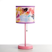 Idea Nuova Disney Princess Stick Table Lamp With Printed Shade, 15.5