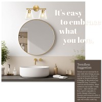 Hamilyeah Bathroom Vanity Light Fixtures Over Mirror 2 Light Wall Light Fixture With Clear Glass Shade Gold Sconces Wall Light