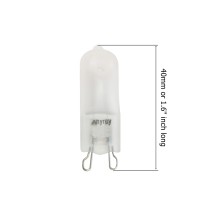 Anyray (5)-Bulbs Frosted Glass 60 Watt G9 T4 60W Halogen Bi-Pin 130 Volts 60Watt A1724F