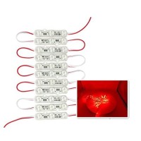 Q Qingchen Red Led Module 50Pcs/Chain Dc12V 1.2 W Decorative Light For Lightbox Letter Advertising Signs With Tape Adhesive Backside (100Pcs Pack,Red)