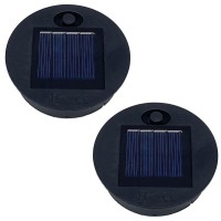 2 Pack Replacement Solar Light Parts Solar Light Replacement Top For Outdoor Hanging Lanterns Top Size 2.76 Inches, Bottom Size 2.36Inches Compatible Lantern Diameter Is 2.36''-2.7''