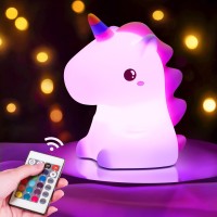 Mubarek Night Light For Kids16 Colors Kids Night Light Cute Lampsremotetap Night Lights For Kids Roomdimmable Baby Night L