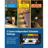 Dewenwils 300W Outdoor Low Voltage Transformer With Timer And Photocell Sensor, 120V Ac To 12V/14V Ac, 3 Individually Controlled Outputs, Weatherproof For Landscaping Light, Spotlight, Etl Listed