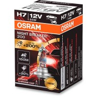 Osram 64210Nb200 Night Breaker 200 Laser Halogen Bulb-H7-12V55W-Single Piece