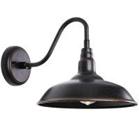 Goalplus 14In Outdoor Gooseneck Barn Light For Farmhouse Bronze Exterior Wall Light Fixture For Porch Large Outside Farmhouse