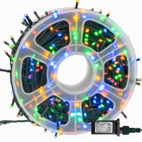 Funpeny 85 Ft 240 Led Christmas Lights, Waterproof Extendable Green Wire Fairy String Lights Plug In, 8 Lighting Modes For Christmas Indoor Outdoor Yard Garden Wedding Party Decorations (Multi Color)