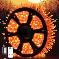 Jmexsuss 600 Led Orange Lights Outdoor Waterproof Orange Halloween Outdoor String Lights Plug In Orange Christmas Fall Lights F