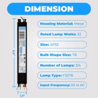 10 Pack Replacement For Icn4P32Sc 3 4 Lamp T8 Fluorescent Electronic Ballast 120277 Volt Instant Start Ul Approved