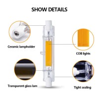 78Mm R7S 5W Led Bulb 75W Halogen Equivalent 78Mm J-Type 5W 120V R7S Base 3000K Warm White J Type T3 78Mm Double Ended Flood Light Bulbs 360Beam Angle Landscape Lights,Pack Of 3