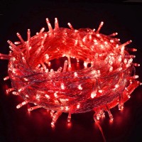 Funpeny 300 Led Valentine'S Day String Lights, 100 Ft Plug In Waterproof String Lights With 8 Modes For Thanksgiving Christmas Garden Decoration, Indoor And Outdoor Decoration (Red)