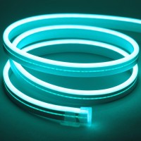 Meijiajia Led Neon Strip Lights, Ice Blue 12V/16.6Ft, Flexible Diffuser, Cuttable & Bendable Waterproof Silicon, For Devices Lighting Upgrade, Decor & Sign Custom. [Power Adapter Not Included]