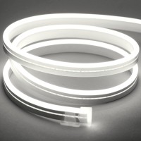 Meijiajia Led Neon Strip Lights, 6500K White 12V/16.4Ft, Flexible Diffuser, Cuttable & Bendable Waterproof Silicon, For Decor, Indirect Lighting & Sign Custom. [Power Adapter Not Included]