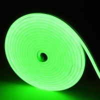 Meijiajia Led Neon Strip Lights, Green 12V/16.5Ft, Flexible Diffuser, Cuttable & Bendable Waterproof Silicon, For Devices Lighting Upgrade, Decor & Sign Custom. [Power Adapter Not Included]