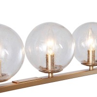 Gold Chandelier, 4-Light Modern Chandelier Light Fixture, 30