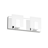 Aipsun 2 Lights Dimmable Modern Led Vanity Light For Bathroom Frosted White Acrylic Chrome Up And Down Bathroom Wall Light Fixtures Over Mirror(White Light 6000K)