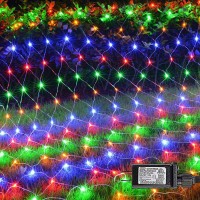 Funpeny Halloween 360 Led Net Lights, 12Ft X 5Ft 8 Modes Waterproof Connectable Halloween Decorations For Outdoor Garden Party Decor (Purple)