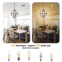 Treekee Rustic Chandelier 14 Black And Gold Globe Pendant Chandelier 3Light Adjustable Ceiling Hanging Light For Kitchen D