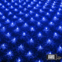 Funpeny Christmas Net Lights, 9.8Ft X 6.6Ft 200 Led Mesh Decor With 8 Modes Waterproof Connectable Xmas Decorations For Outdoor Outside Bushes Yard Lawn Patio Tree Garden Party (Blue)