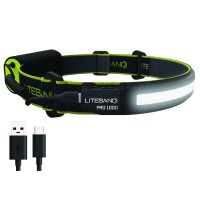 Optimal Ventures Liteband Pro 1000 Series Wide-Beam Adjustable Personal Headlamp, 210 Illumination, Battery-Powered, Fits Hard Hats And Helmets, Lbp1000-L34Cf, 1000 Lumens, Carbon Fiber