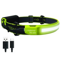 Optimal Ventures Liteband Pro 1000 Series Wide-Beam Adjustable Personal Headlamp, 210 Illumination, Battery-Powered, Fits Hard Hats And Helmets, Lbp1000-L34Hv, 1000 Lumens, High Visibility