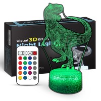 Casa Joytopia Creative 3D Night Light Effect Night Light For Kids Room 16 Colors 2Hr 4Hr 8Hr Timer Remote Flashing Fadin