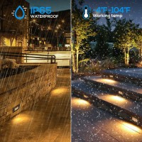 Leonlite 12V Low Voltage Step Lights, 3W Led Step Lights Outdoor, Etl Listed, Landscape Stair Lights, Surface Mount, Aluminum, Ip65 Waterproof, 3000K Warm White, Oil Rubbed Bronze, 150Lm, Pack Of 6