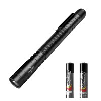 Elfgo 270 Lumens Led Pen Light, Zoomable Penlight Flashlight With 2*Aaa, Pocket Size Clip Flashlight Small Mini Handheld Slim Flashlight For Nurse, Medical, Inspection, Repair, Engineer, Doctor