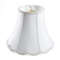 White Bell Scalloped Lamp Shade 5 Top X 10 Bottom X 83 Slant Height X 8 Vertical Height Imperial Lampshade Replacement