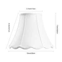 White Bell Scalloped Lamp Shade 5 Top X 10 Bottom X 83 Slant Height X 8 Vertical Height Imperial Lampshade Replacement