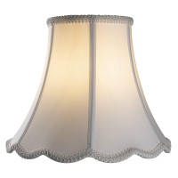 White Bell Scalloped Lamp Shade 5 Top X 10 Bottom X 83 Slant Height X 8 Vertical Height Imperial Lampshade Replacement