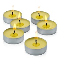 Bulk Pack - 60 Pack Citronella Tealight Candles - Summer Yellow - Indoor/Outdoor