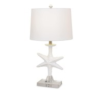 Homeroots Set Of 2 White Coastal Starfsh Table Lamps