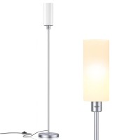 Veyfiy Floor Lamp For Living Room Glass Lampshade Modern Standing Floor Lamp 68 Inches Tall With E26 Socket For Office Bedroo