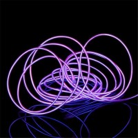 Jiguoor El Wire Battery Pack 16.4Ft / 5M Bright Neon Light Strip 360 Illumination Neon Tube Rope Lights For Diy, Festival, Party Decoration, Pub, Halloween, Chrismas (16.4Ft / 5M, Purple)