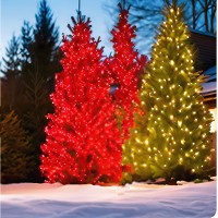 Lucky Shine 100 Red Christmas Lights Commercial Grade Led Decorative Lighting String 35 Ft For Indoor Outdoor Party Trees Pa