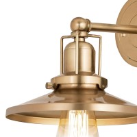 English Pub 7'' High 1-Light Sconce - Satin Brass