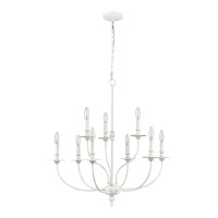 Hartford 29'' Wide 9-Light Chandelier - Farmhouse White