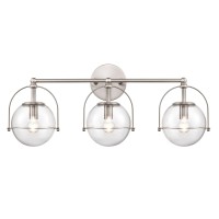 Langford 24'' Wide 3-Light Vanity Light - Satin Nickel