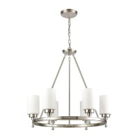 Dawson 25'' Wide 6-Light Chandelier - Satin Nickel