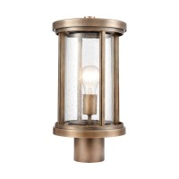 Brison 15'' High 1-Light Outdoor Post Light - Vintage Brass