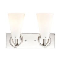 Gabby 15'' Wide 2-Light Vanity Light - Polished Nickel