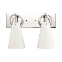 Gabby 15'' Wide 2-Light Vanity Light - Polished Nickel