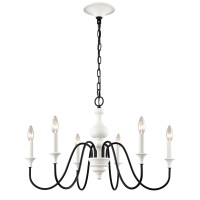 Val De Loire 28'' Wide 6-Light Chandelier - White