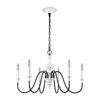 Val De Loire 28'' Wide 6-Light Chandelier - White