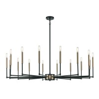 Livingston 52'' Wide 16-Light Chandelier - Matte Black