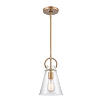 Gabby 7'' Wide 1-Light Mini Pendant - Brass